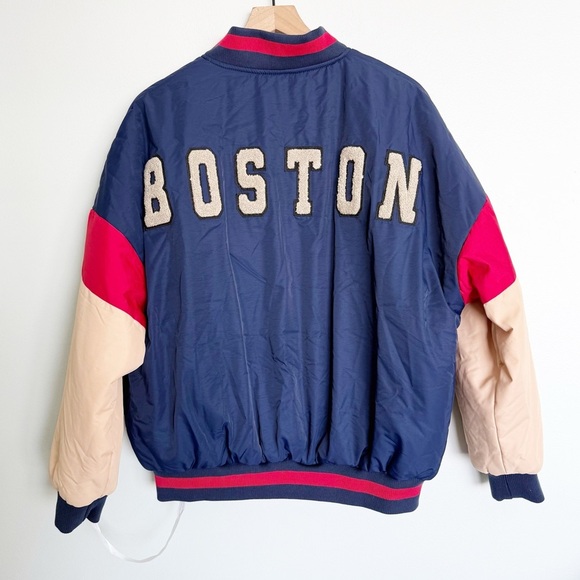 Missguided Plus Boston Varsity Bomber Jacket - Picture 5 of 5
